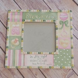 Ceramic Baby Girl's Picture Frame - 4x4
